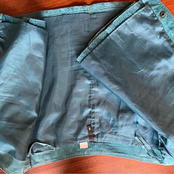 Blue 100% suede mini skirt - Picture 8 of 8